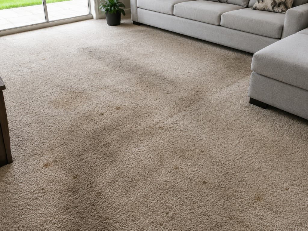 Carpet before professional cleaning